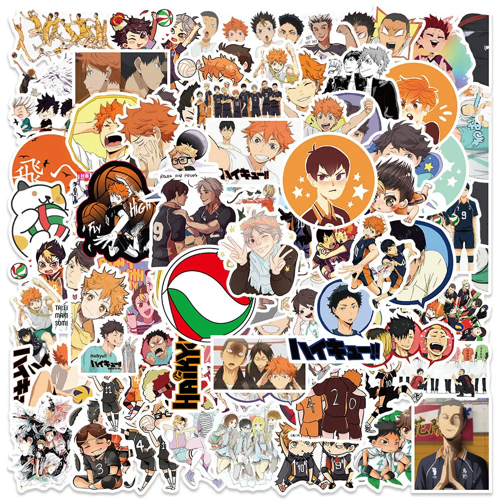 

30/50/100PCS Haikyuu!! Graffiti Stationery Stickers Volleyball Japanese Anime for Suitcase Laptop Luggage Motorcycle PVC Decals
