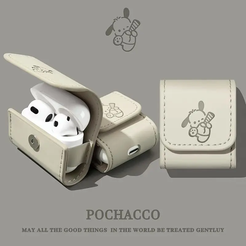 

Sanrio Cute Pachacco Leather Case Airpods 1/2 Generation Protective Case Pro Apple Wireless Bluetooth Headset Case 3 Generation