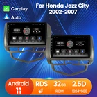 2din Android 11 Автомобильный мультимедийный радиоплеер SWC для HONDA JAZZ City 2002 2003 2004 2005 2006 2007 Mirror Link GPS навигация