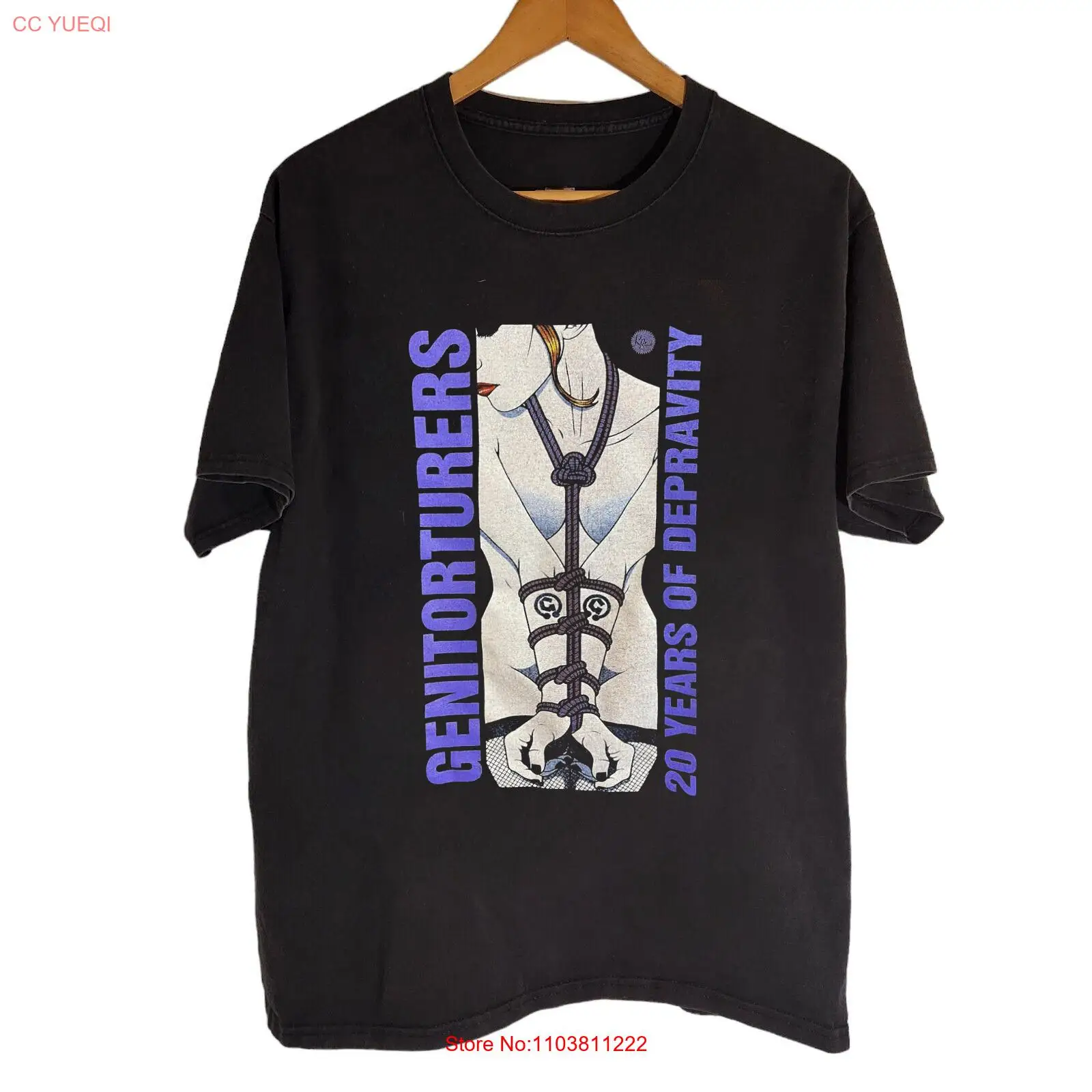 Genitorturers 20 лет Depravity классическая черная рубашка любого размера