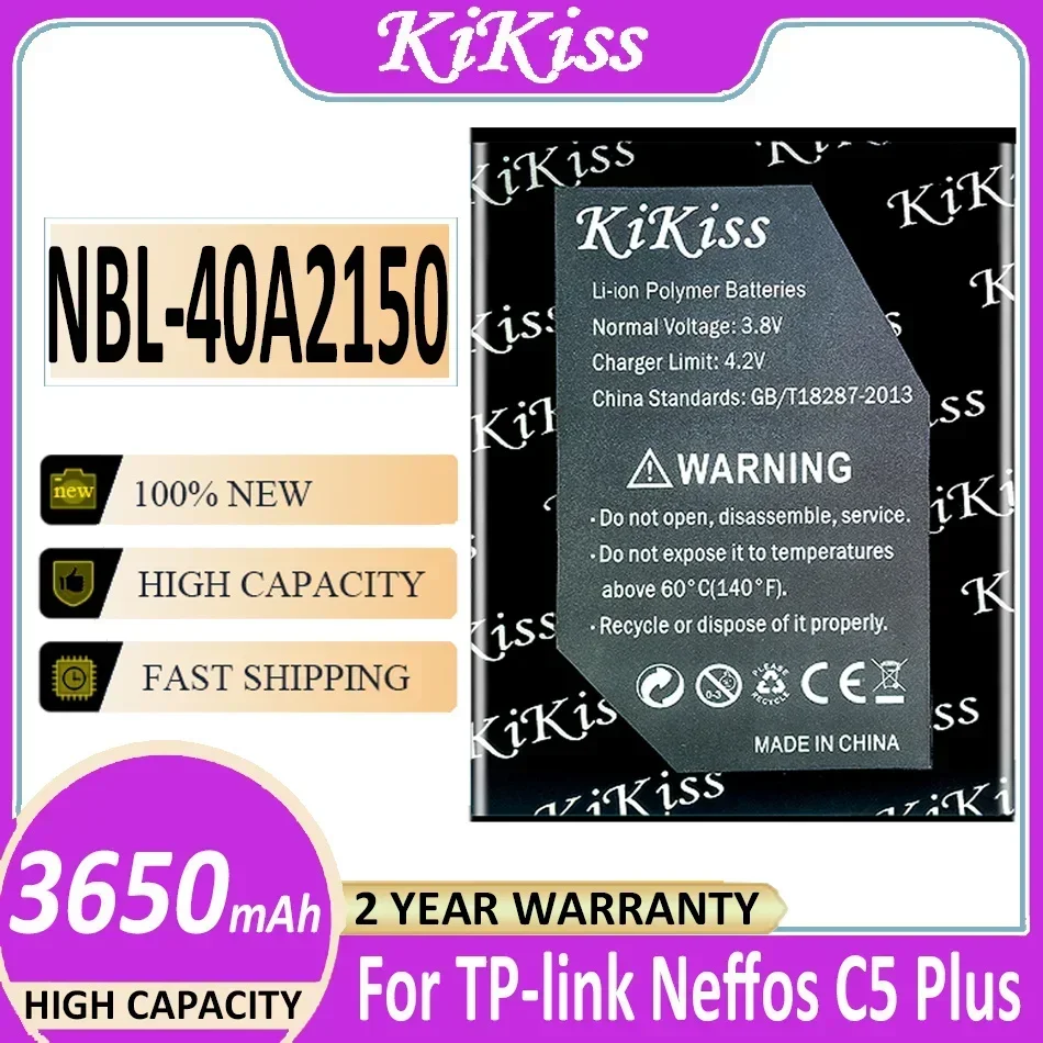 Аккумулятор KiKiss 3650 мАч для TP-link Neffos C5 Plus C5Plus NBL-40A2150 Bateria