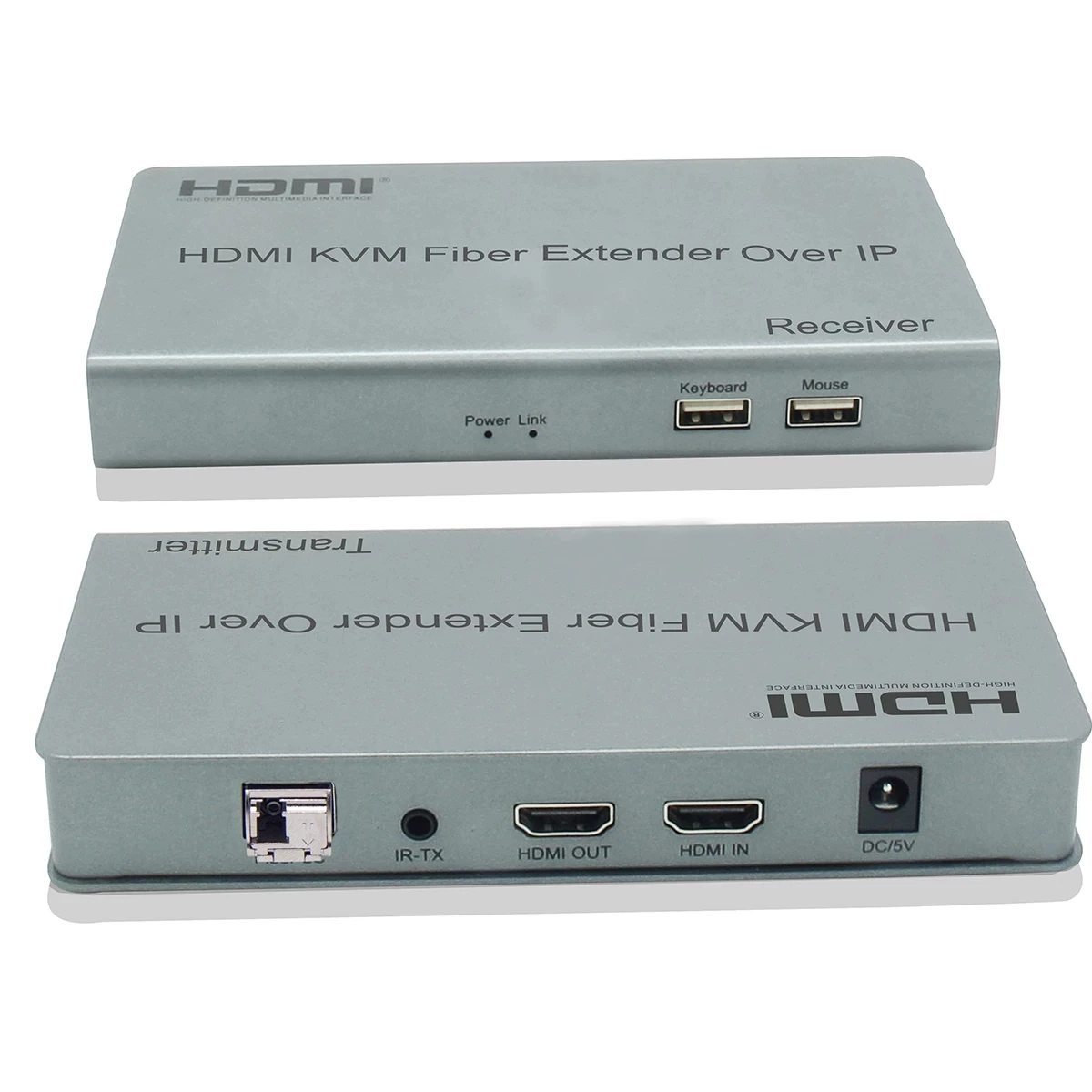 HDMI Fiber Optic USB KVM Extender 20Km over LC Fiber Cable Video Transmitter HDMI KVM Fiber Extender over IP by network switch