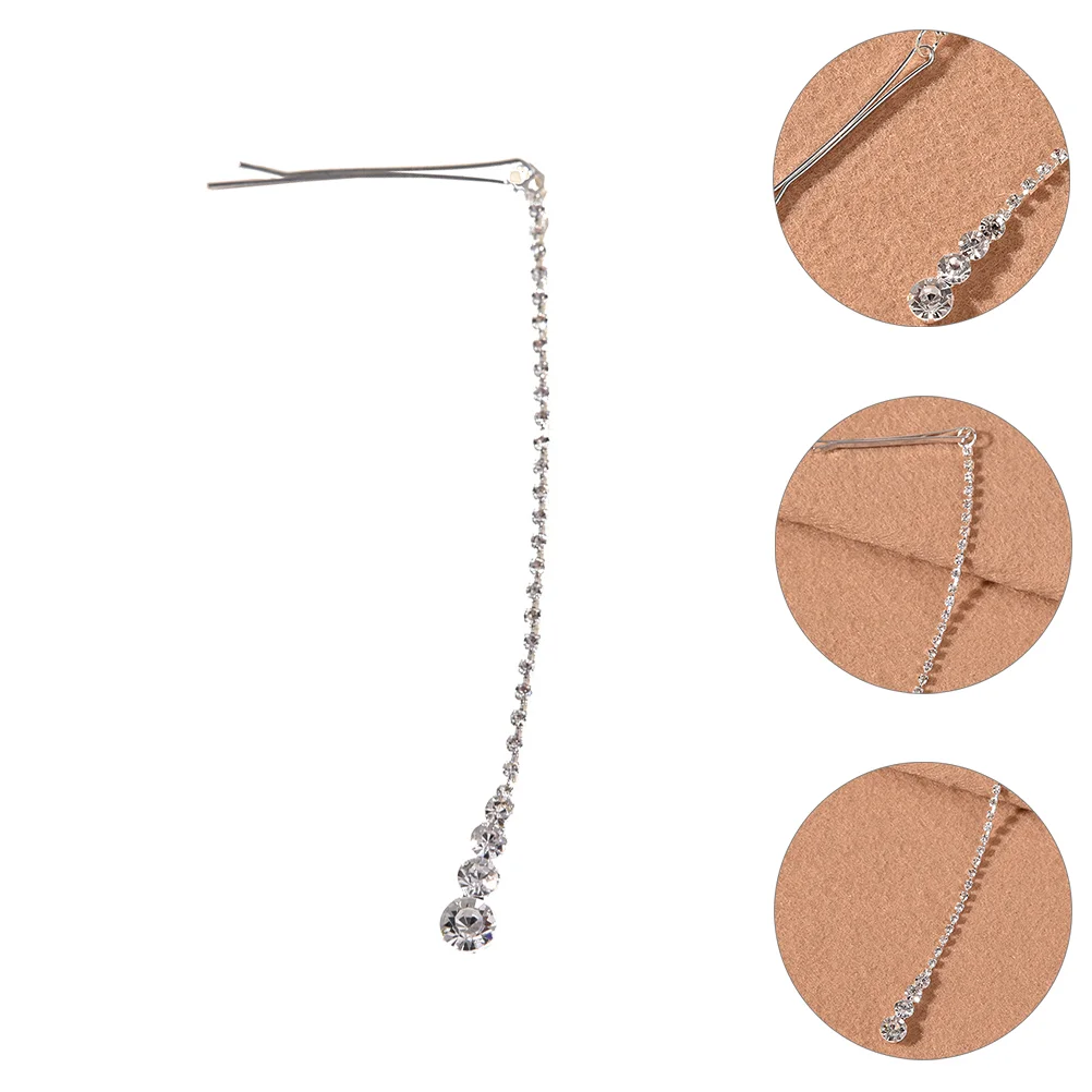 

Hair Rhinestone Crystal Pendantclips Weddingclipbobby Chain Forehead Prom Vine Chains Jewelry Headband Vintage Headpiece