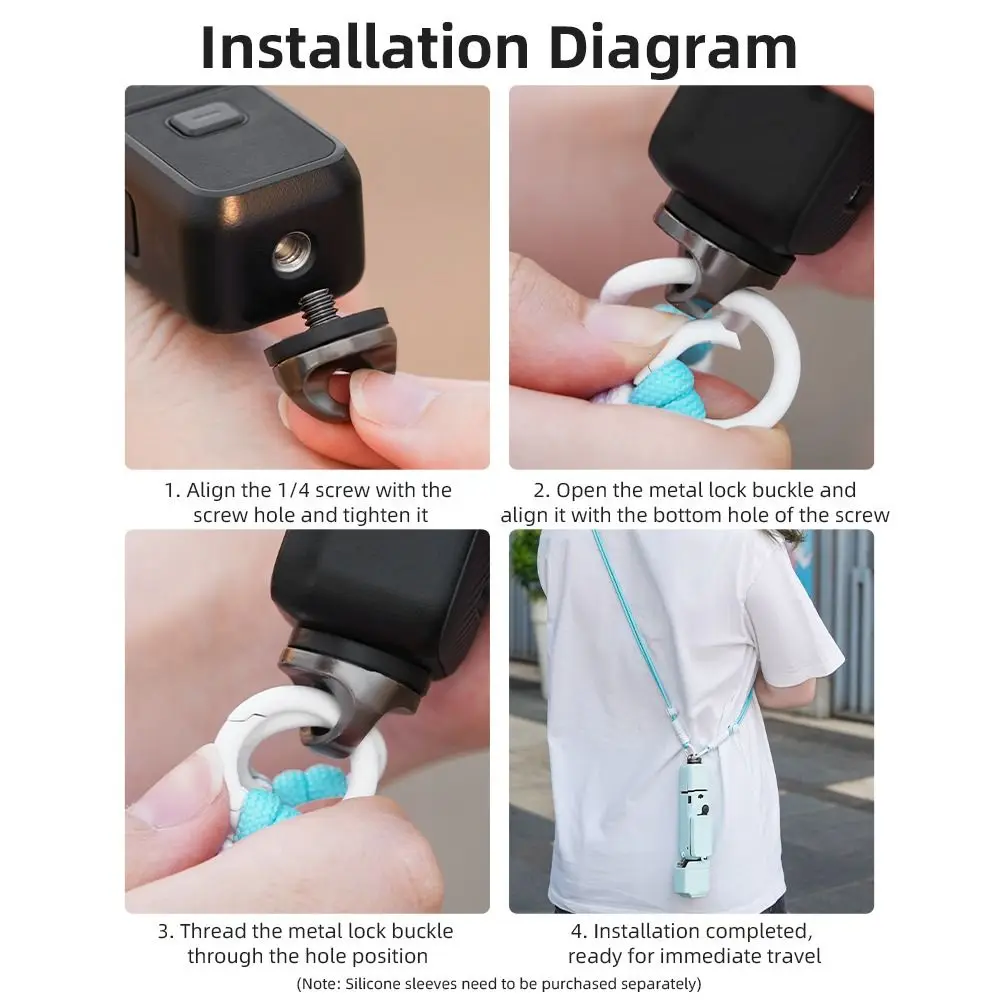 Нейлоновый шейный ремешок с защитой от потери и винтом 1/4 дюйма