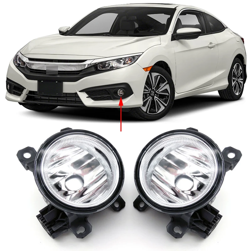 

Передняя Противотуманная Фара Honda Civic 10-го Поколения В Сборе 2016-2019 Без Лампы Дневного Света, Пластик