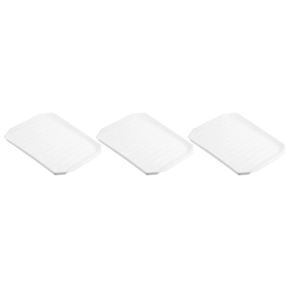 

3 Pcs Bacon Tray Microwave Cooking Cooker Roasting Medium Plate Pan For Oven Kitchen Bakeware Pp Silicone Food