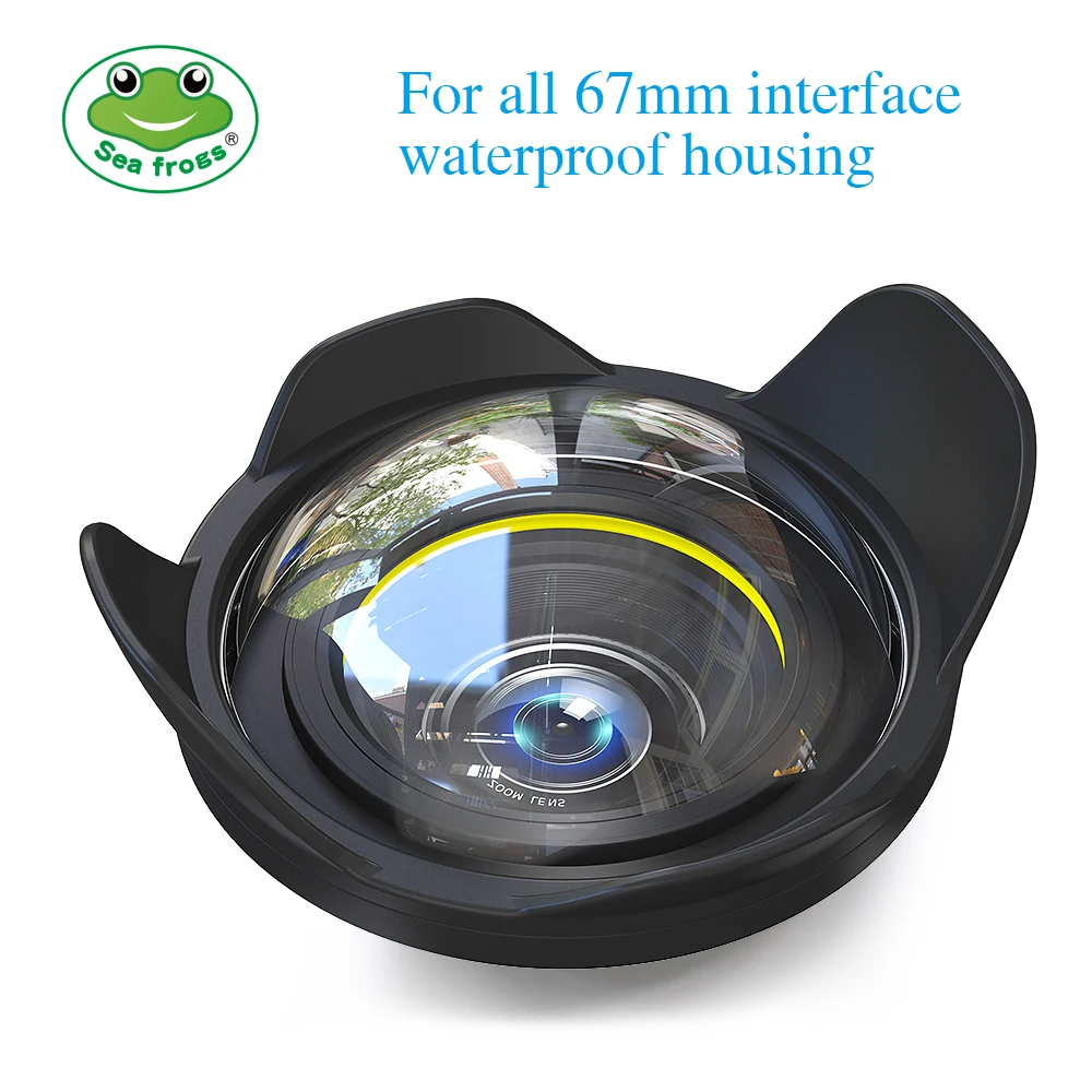 

67mm Fisheye Wide-Angle Lens For Sony Canon Nikon Fujifilm Camera Seafrogs Meikon Housing Underwater Diving Fisheye 67mm Thread