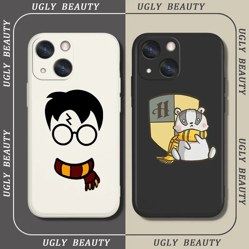 

Beautiful Harryys Potterrs logo Phone Case For iPhone 6 6S 7 8 plus X XR XS 11 12 13 14 pro MAX 12 13 mini Liquid Rope Soft Back