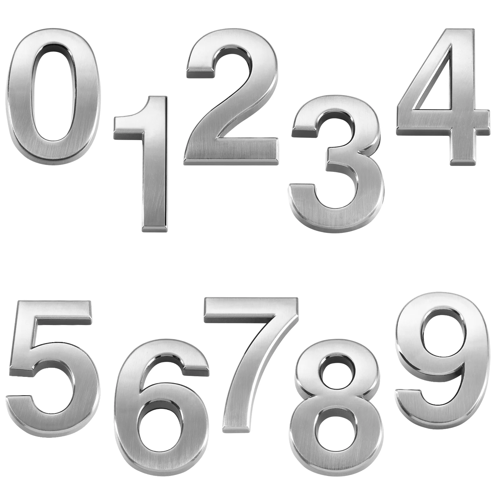 

VOSAREA 10pcs Modern Number Sign Stereoscopic 0-9 Numbers for KTV Home Mailbox Hotel Office
