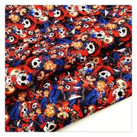high quality 100 cotton canvas woven horrible baby cartoon printed fabrics for diy bag and shoes sewing