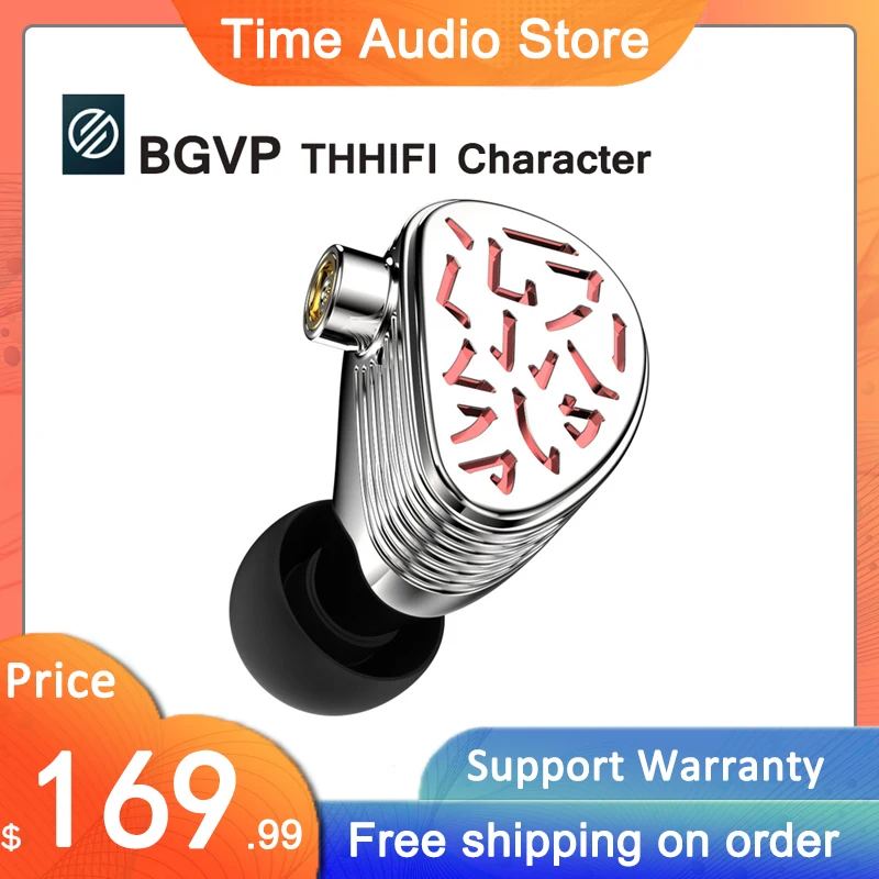 

BGVP THHIFI Character 1DD+ 1BA Hybrid Technology Metal Bass In Ear Earphone HiFi Music Sport Headphoens Detachable Cable MMCX