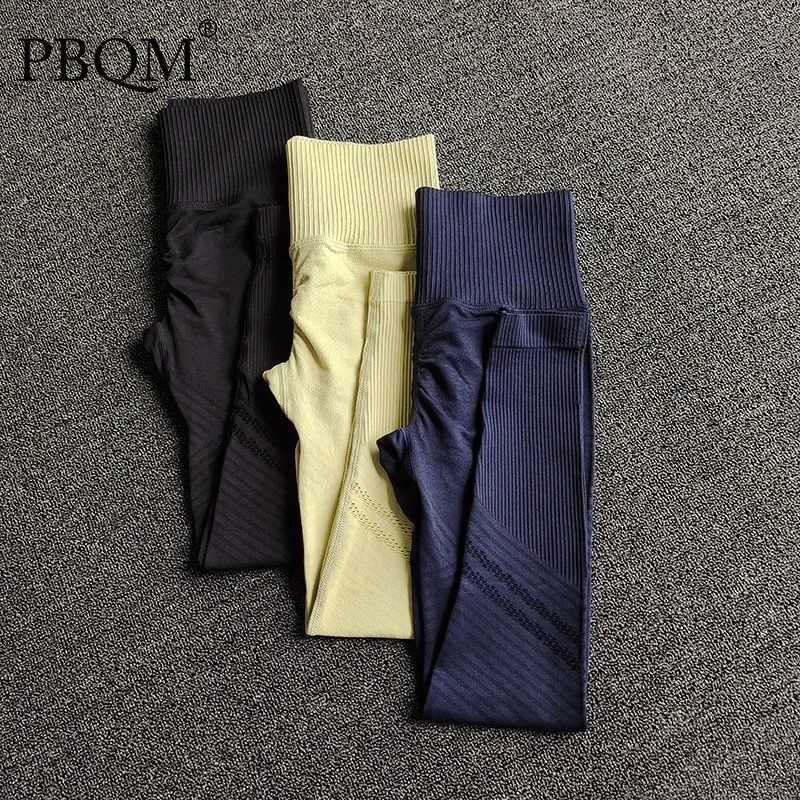 

PBQM High Waist Peach Women's Hip Raising Fitness Pants Running Elastic Hip Lifting Peach Pants Fast Drying Tight Sports Yoga