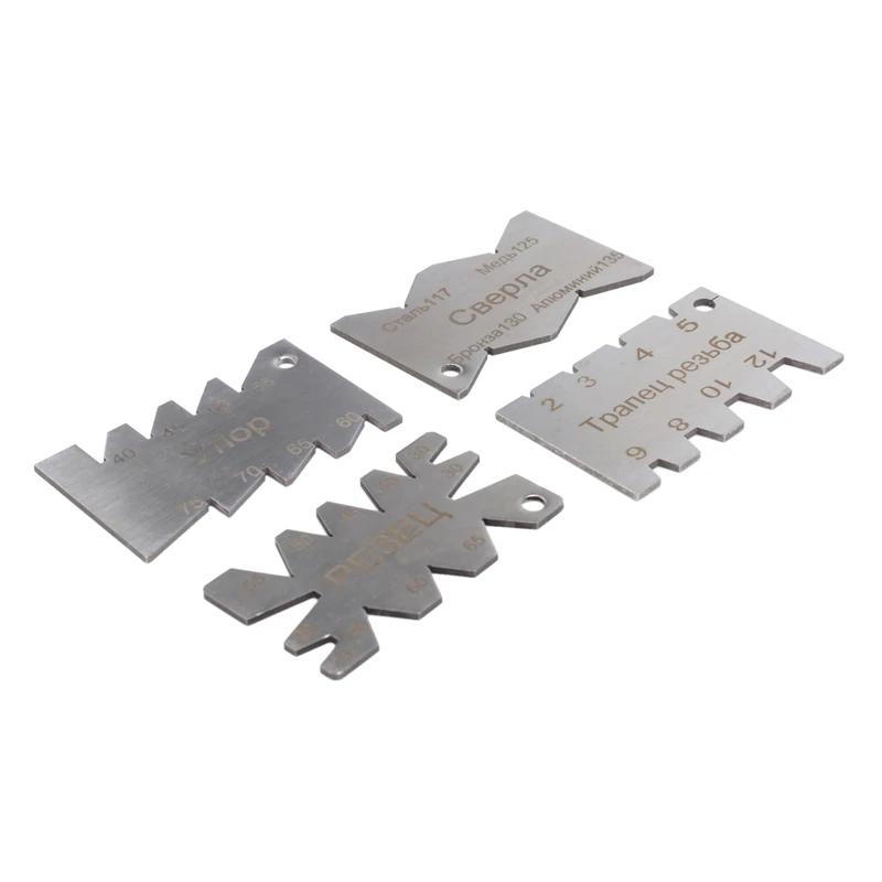 

4Pcs Screw Cutting Gauge Machining Threads Angle Gauges Stainless Steel Measuring Tool Gauging Tools
