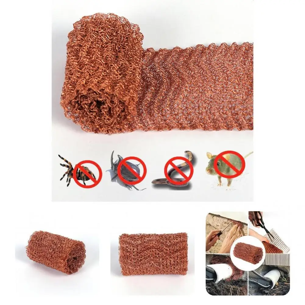 

Useful Copper Mesh Multipurpose 1 Meter Red Copper Knitted Soffit Mesh Copper Mesh Filter Wire Copper Mesh