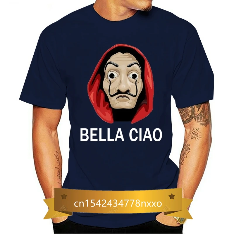 

Bella Ciao T-Shirt For La Casa Lovers Men T-Shirt Black Navy Shirt Humorous Tee Shirt