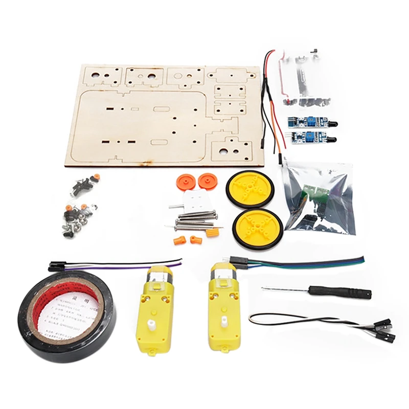 

Patrol Black Line Smart Car Robot Kit DIY Kit Smart Patrol Automobile Parts
