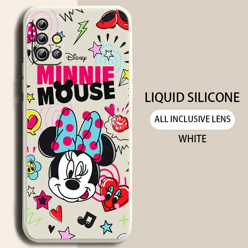 

NEW Mickey Mouse Ghost Phone Case For Xiaomi Redmi Note 11T 11 11S 10T 10 9T 9S 9 8T 8 7 6 5 Pro Liquid Rope Funda Cover Soft