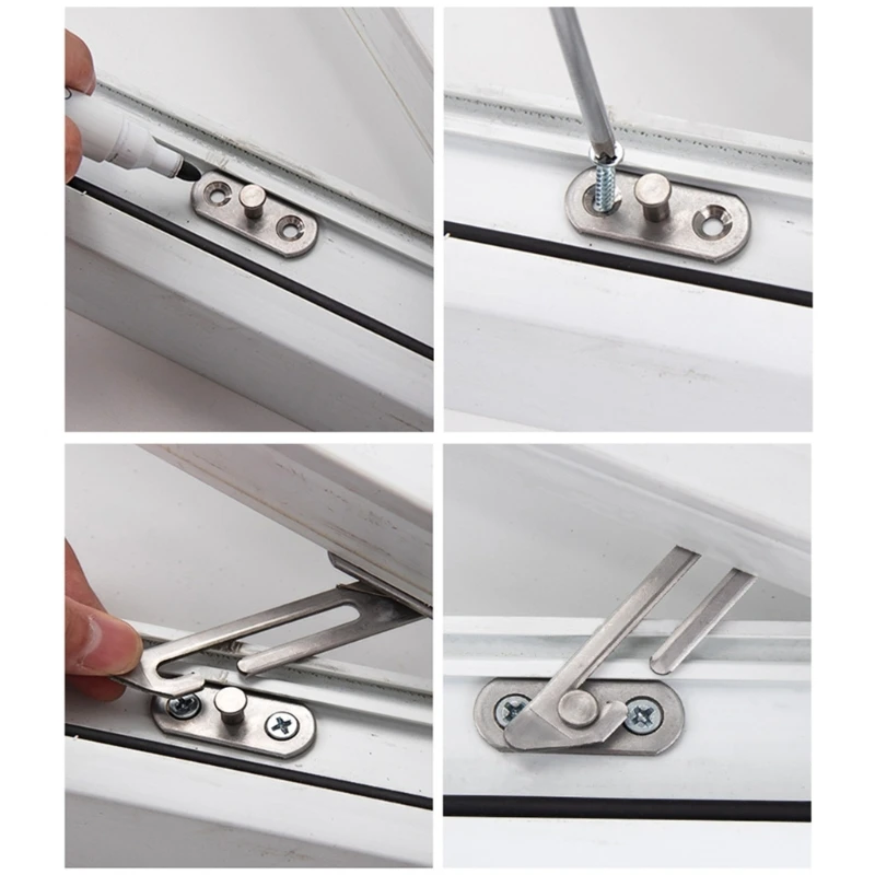 Кронштейны-ограничители окон Ограничители с защитой от детей Простые в