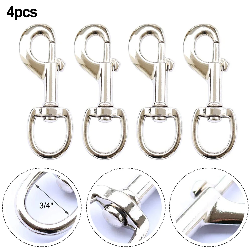 

4pcs Flagpole Rotating Spring Hook Flag Swivel Snap Hooks Flagpole Clips Flagpole Parts For Door Latches Securing Cable Crafting