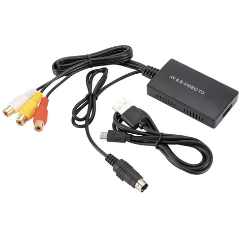 Переходник с S-Video на HDMI-совместимый переходник с AV на HDMI RCA преобразователь 720p @ 60 Гц для HDTV DVD