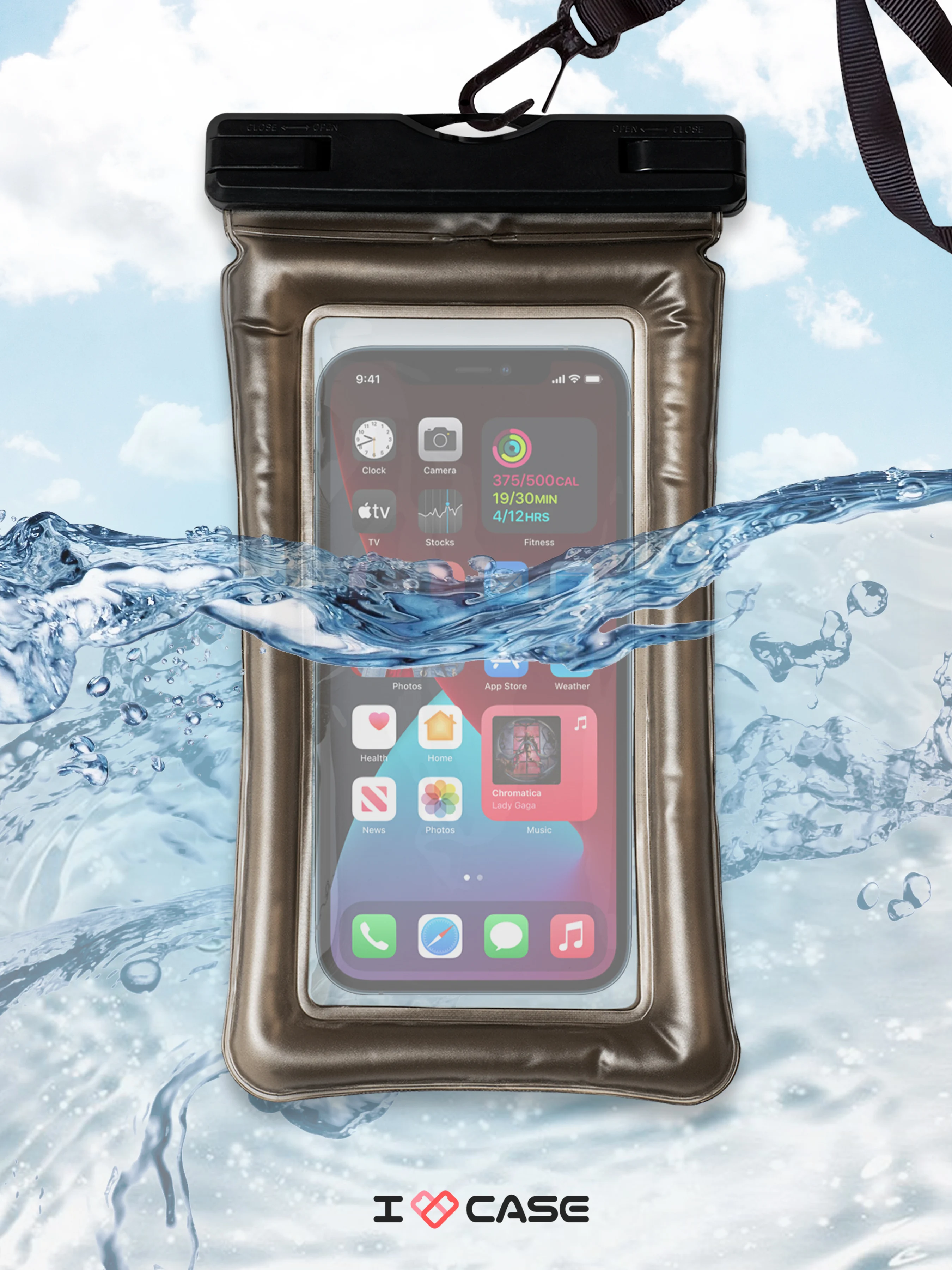 

Водонепроницаемый чехол для телефона универсальный со шнурком / Водо