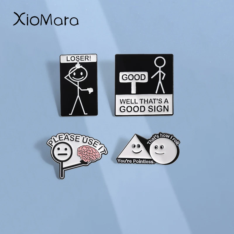 Ну это хороший знак эмалированные булавки оригинальные креативные броши в виде