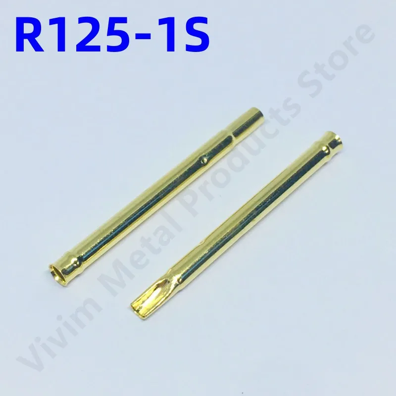 

100pcs Test Pin R125-1S Test Needle Sleeve Probe Sleeve Length 30mm Dia 2.36mm Needle Seat Spring Detection Metal Test Needle
