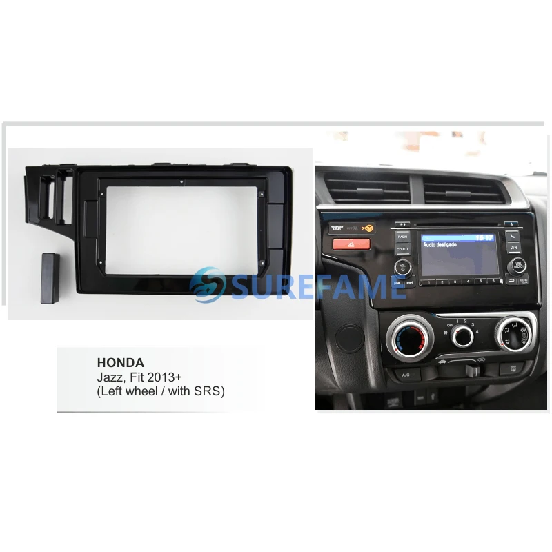 10 1 дюймовый автомобильный радиоприемник Facia для Honda Jazz подходит 2013 + (левое