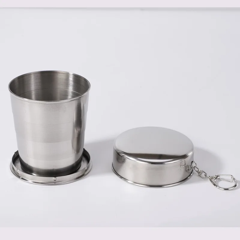 

Telescopic Cup Stainless Steel Telescopic Cup Travel Small Water Cup Draw Mouth Cup Large, Medium and Small Folding Cup