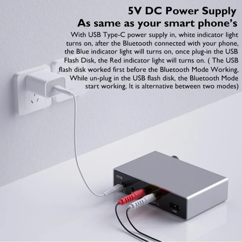 i510B Hi-Fi Bluetooth-декодер с поддержкой U-диска воспроизведение без потерь подключенное