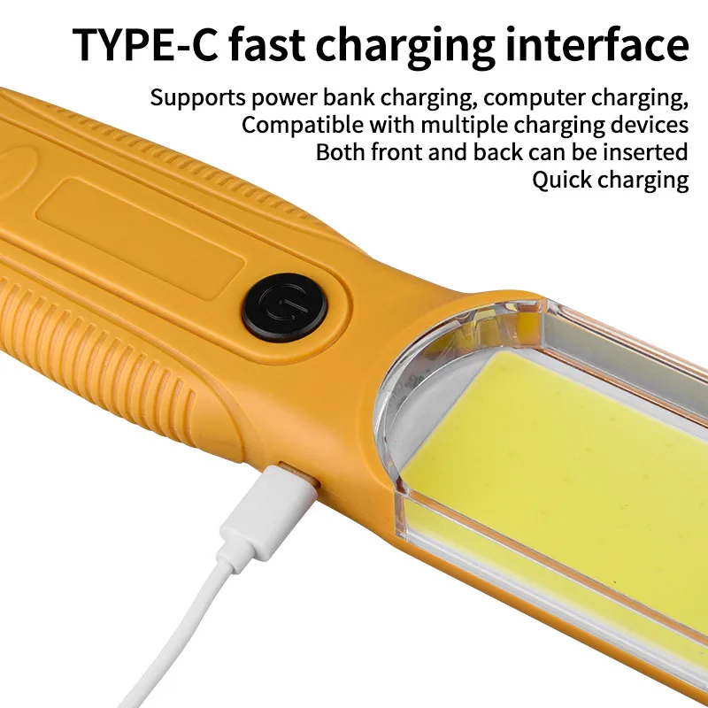 Мощный портативный фонарик с магнитным крючком для ремонта кемпинга