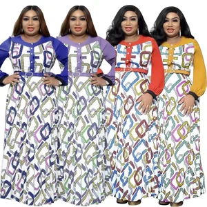 2022 Traditional Fashion Patchwork African Women Long Maix Dresses Quality Dashiki Abaya Muslim Dresses For Women Muslim Abaya