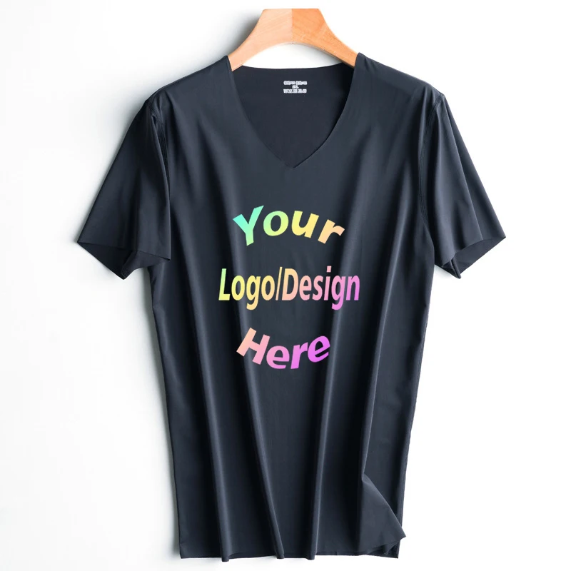 

Personalized Custom Design Logo Men'S Ice Silk Summer Outdoor Travel Clothing Father Husband T-Shirt Gift