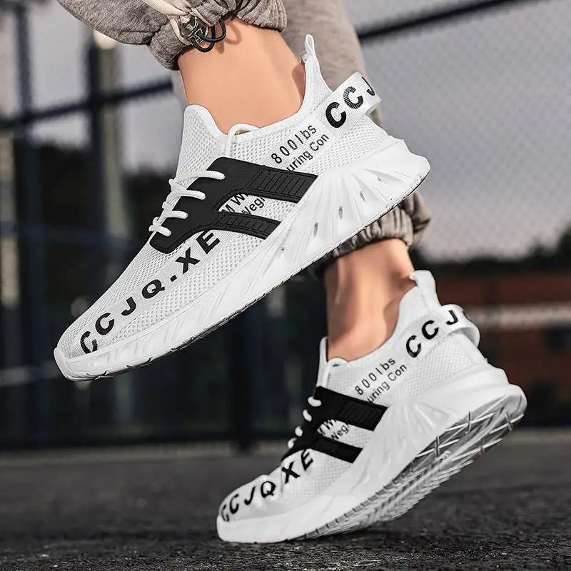 

Кроссовки мужские спортивные, брендовые сникерсы на плоской подошве, Спортивная повседневная обувь для спортзала, синий цвет, подушки