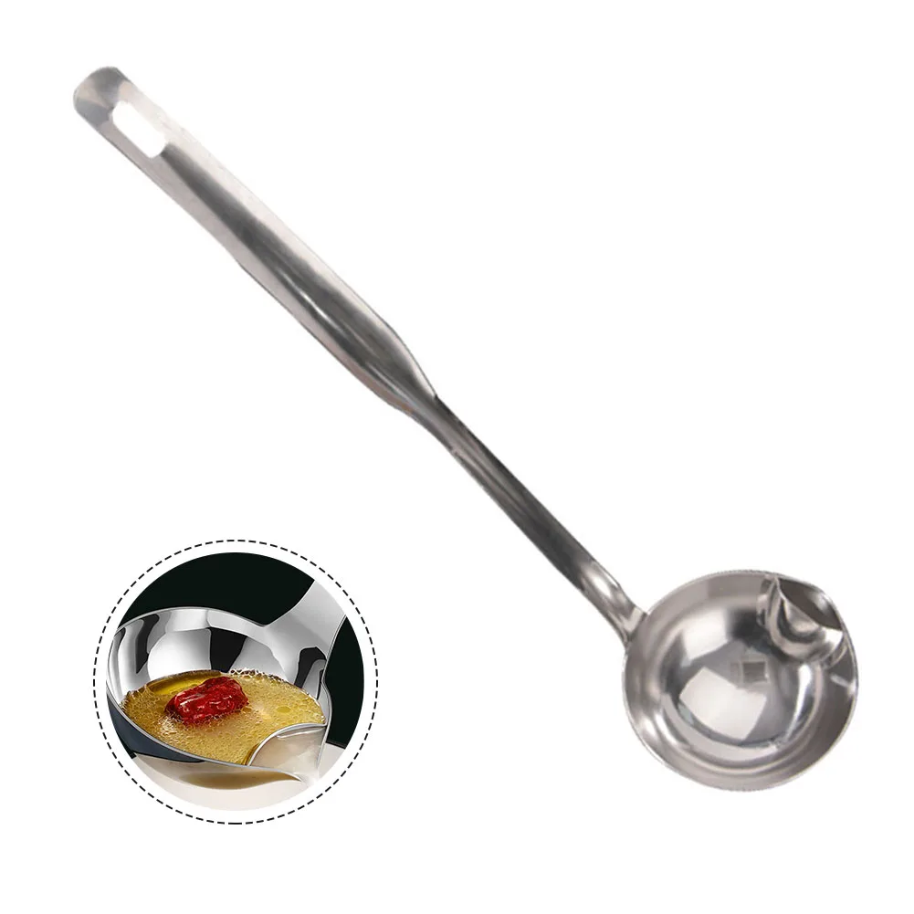 

1pc Stainless Steel Colander Spoon Soup Colander Kitchen Soup Hot Pot Oil Soup Separator Long Handle Spoon Soup Colander