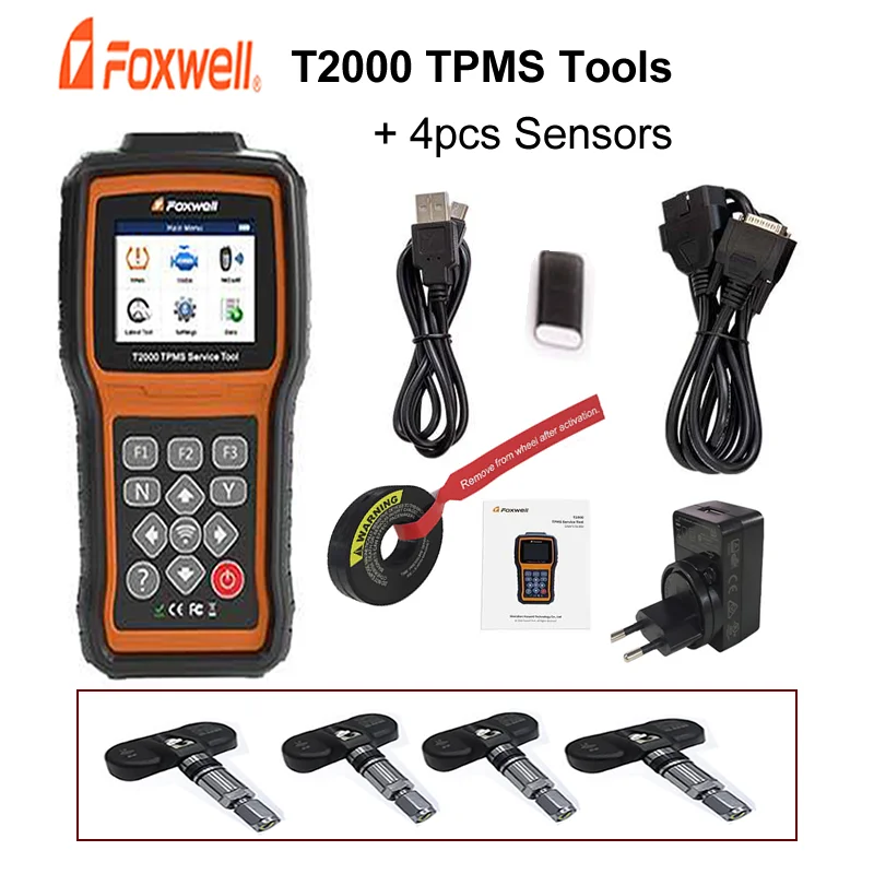 

FOXWELL T2000 TPMS Diagnostic And Maintenance Tool T10 Tyre TPMS Sensors Diagnose Car Tire Pressure Monitoring System