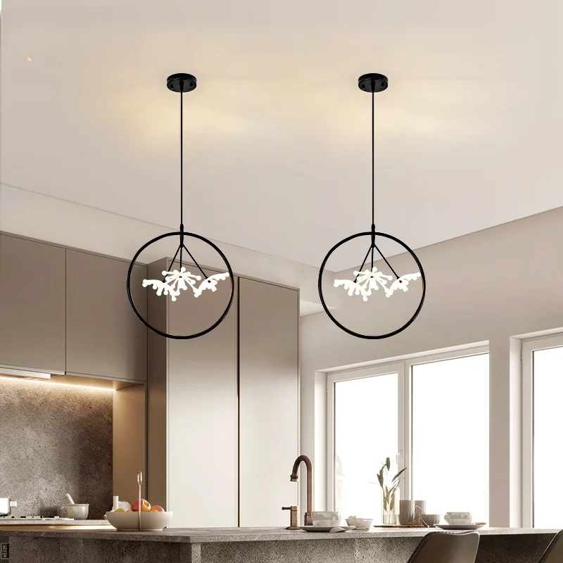 

Chandeliers Lights Gold Black Dandelion Shaped New Modern LED Pendant Lamps Living Dining Room Bedroom Corridor Aisle Bar Indoor