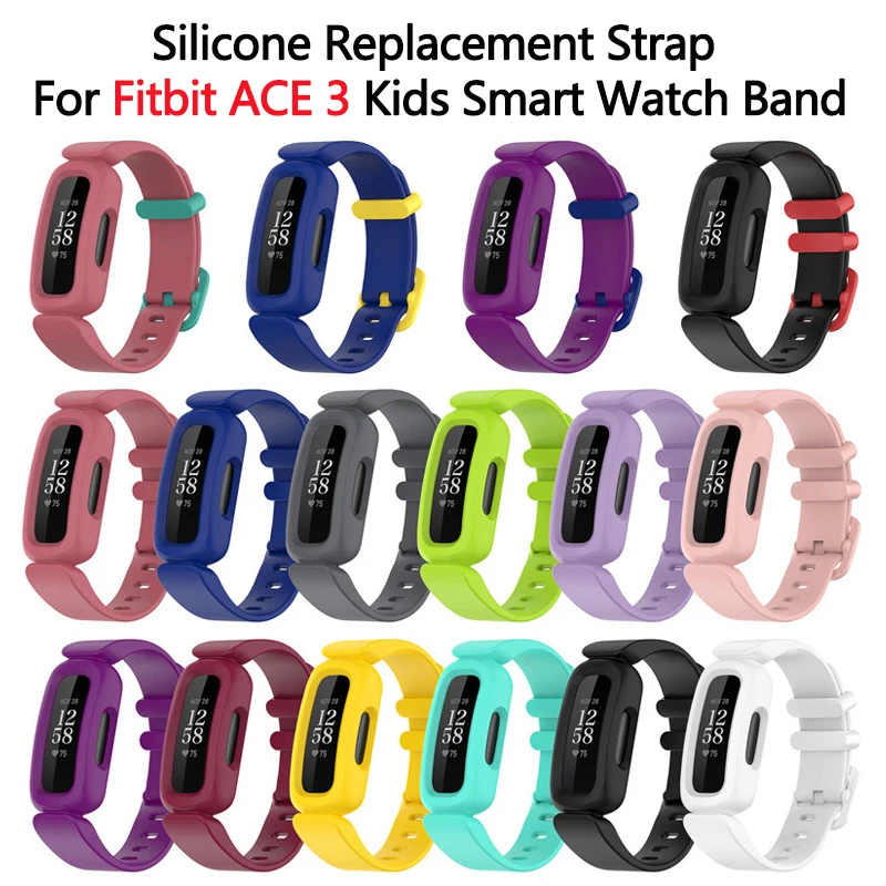 

Strap For Fitbit ACE 3 Kids Band Smart Watch Bracelet Accessories Silicone Replacement Fitbit ACE 3 Wristband Fitbit Ace 3 Band