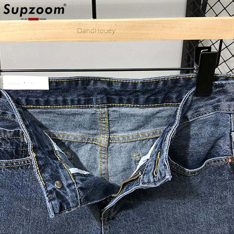 Supzoom 2023 New Arrival Hot Sale Top Fashion Printing Summer Zipper Fly Stonewashed Casual Cotton Jeans Shorts Men