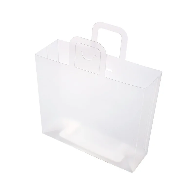 Small PVC Transparent Gift Bag Plastic Candy Packaging Boxes Shopping Clothing Home Storage Clear Box Wedding Souvenir Tote Bags