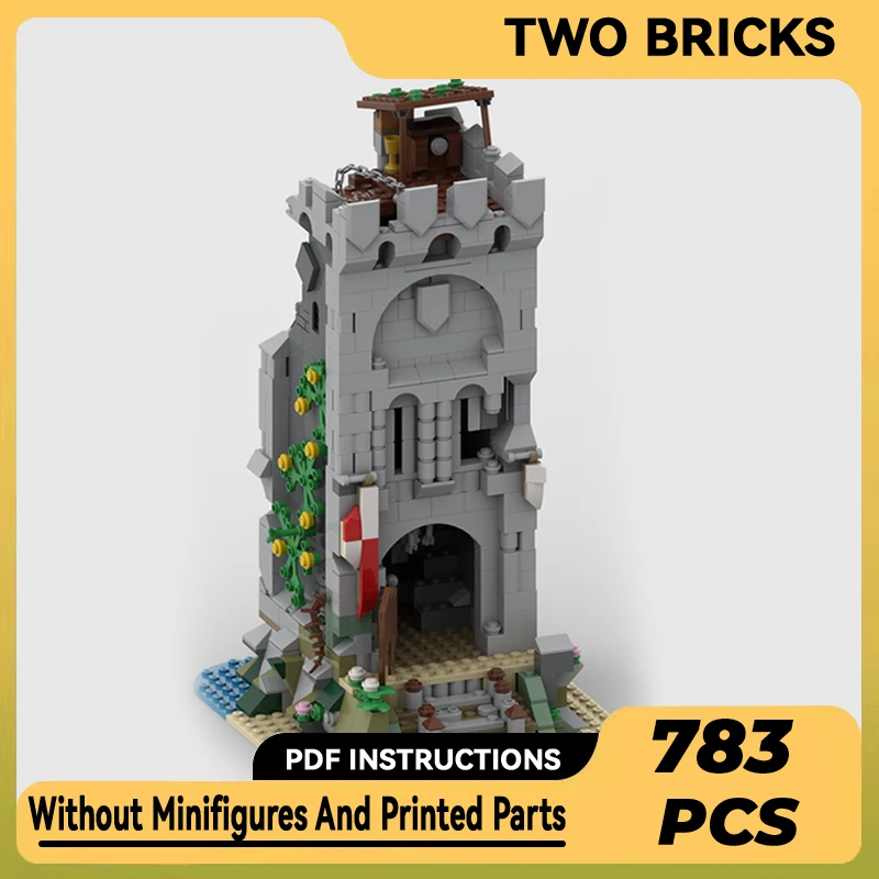 

Moc Building Blocks Modular Castle Model Abandoned Tower Technical Bricks DIY Assembly Construction Toys For Child Holiday Gifts