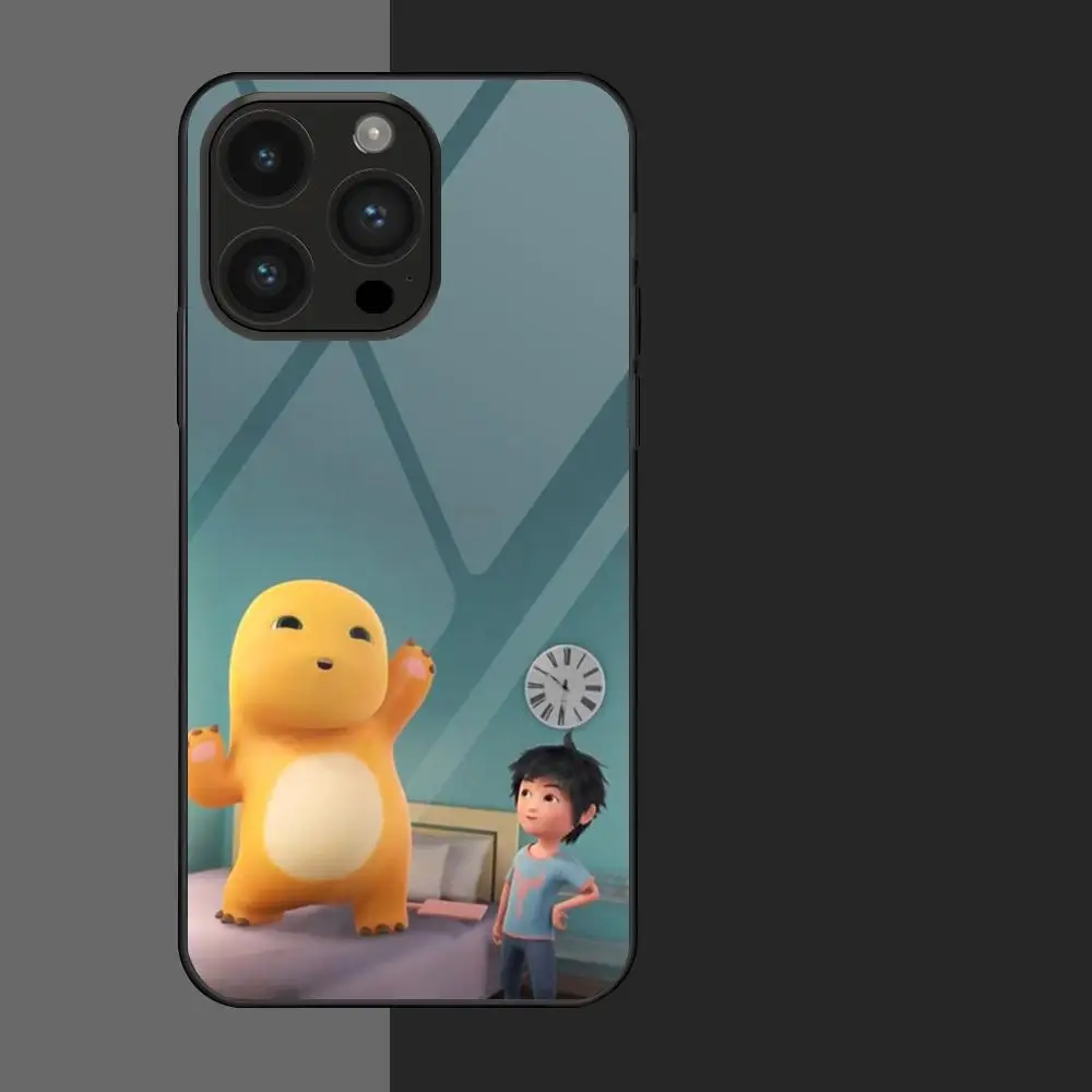 Karwaii Anime M-Milk Dragon MAISTO Чехол для телефона Стеклянный чехол Iphone 16 15 14 13 11 12 Pro Max Xr X Xs 8 7