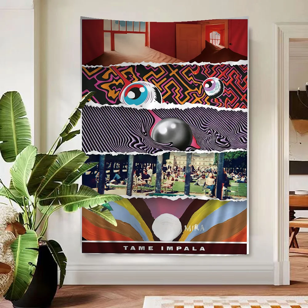 Новый Tame Impala психоделический хиппи настенные гобелены для гостиной домашний