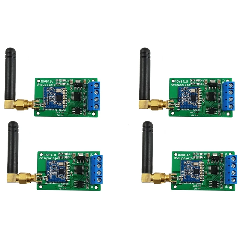 

ELETECHSUP 4 шт. RT18A01 RS485 беспроводной приемопередатчик 485 Master-Slave Control 433M 868M FSK модуль Uhf, 433M Board