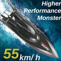 Largest RC Speed Boat FT011 2.4G 4WD 55KM/H 25.5 Inches Feilun Remote Control Brushless Motor Watercraft for Hobbies Adult Favor