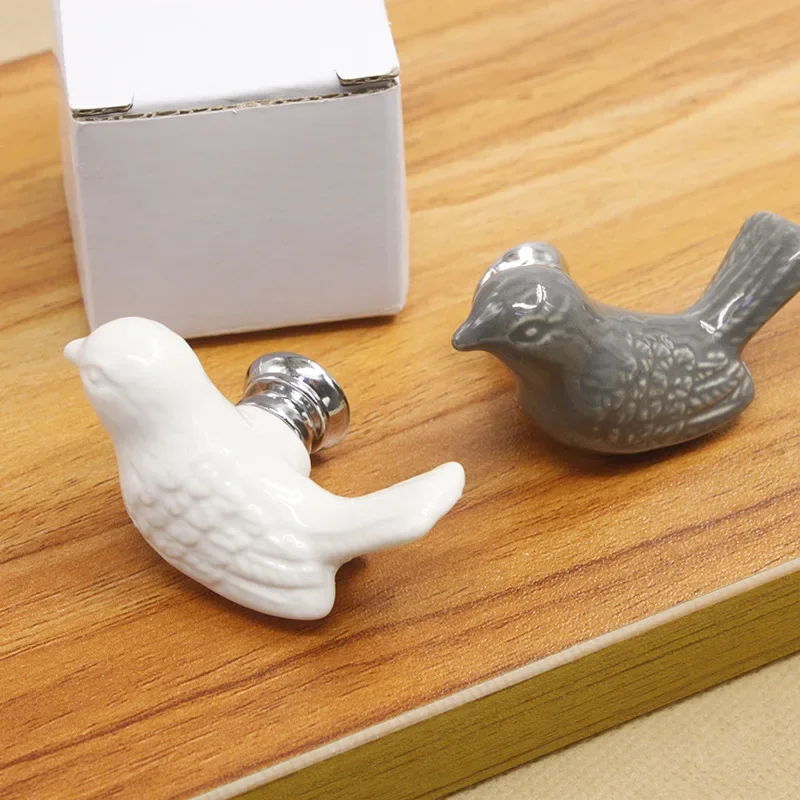 Keramische Vredesduif Lade Knoppen 3D Cartoon Vogel Kabinet Kast Handvatten Nieuw Организальная креативная мебельная