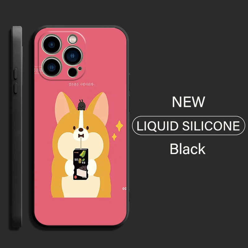 Чехол для телефона с мультяшной собакой корги силиконовый чехол iPhone 11 12 13 Pro Max Mini X