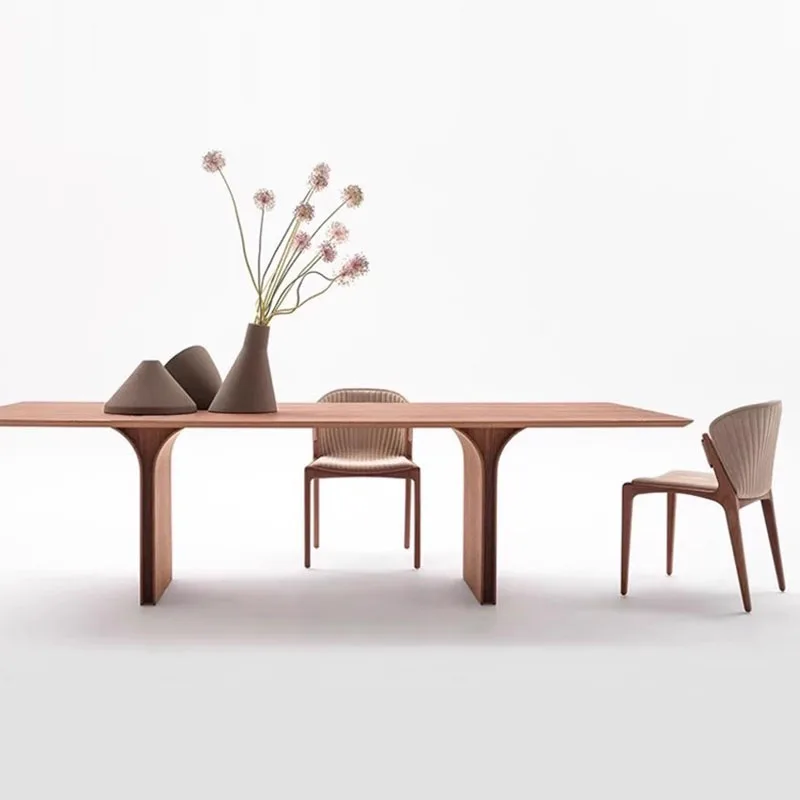 Деревянный обеденный стол дизайнерская кофейная прямоугольная мебель для дома