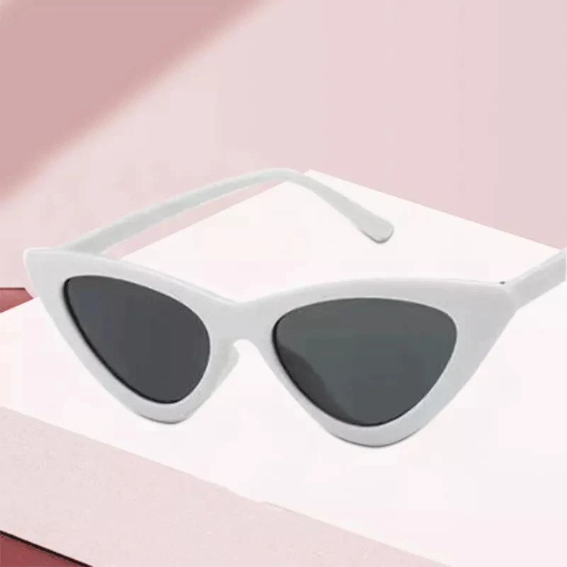 2 шт. женские винтажные узкие солнцезащитные очки кошачий глаз