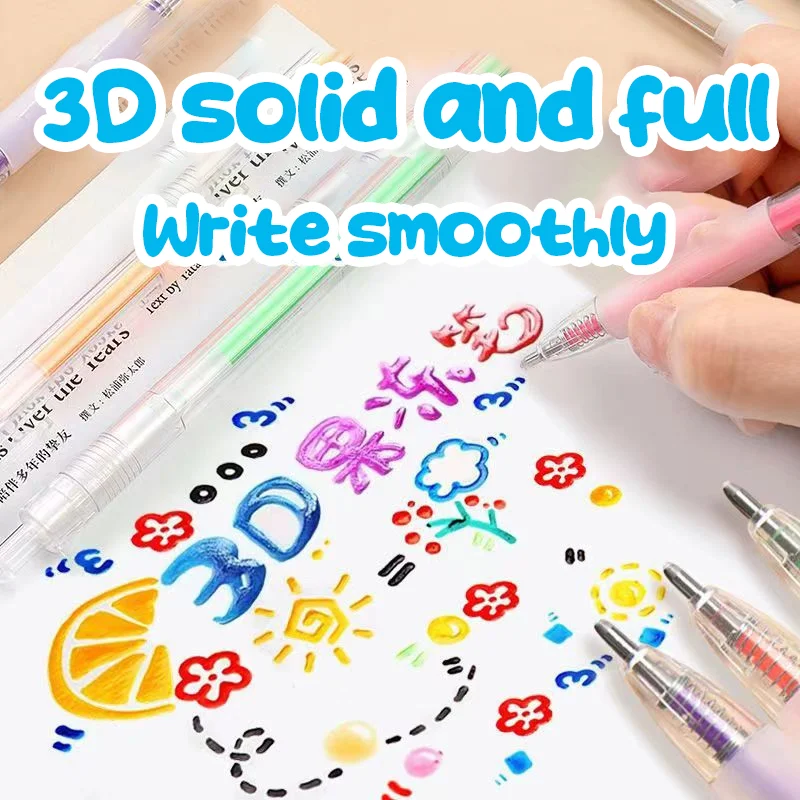 Набор желеобразных 3d-маркеров 12 цветов для творчества рисования маркеры